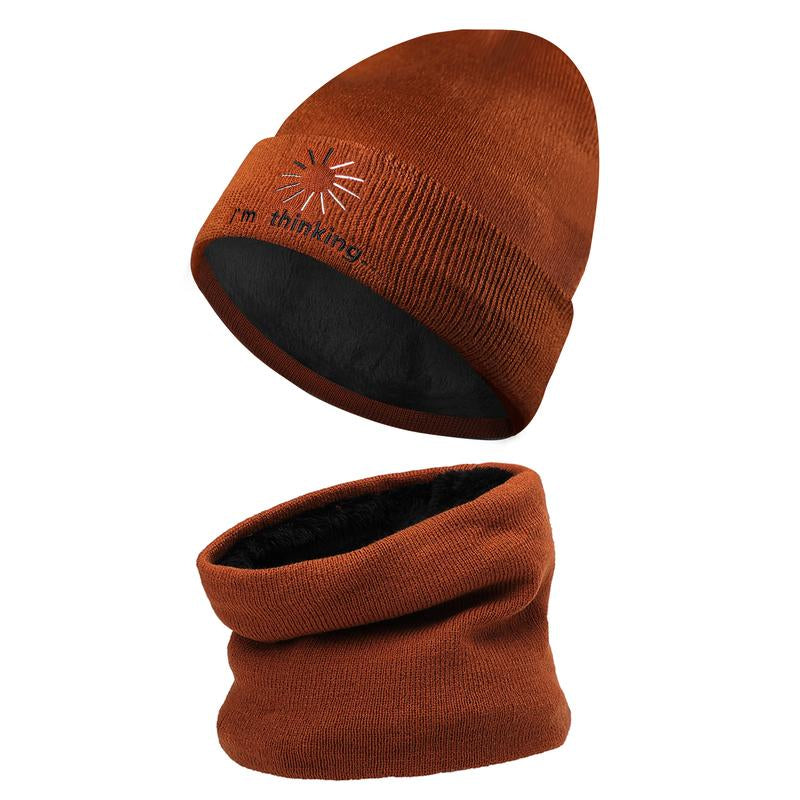 The Latest Fall and Winter Goodies for 2024,Winter Beanie Hat Scarf Gloves, Warm Fleece Knit Winter Hats Touch Screen Gloves Neck Scarf Set Winter Gifts for Women
