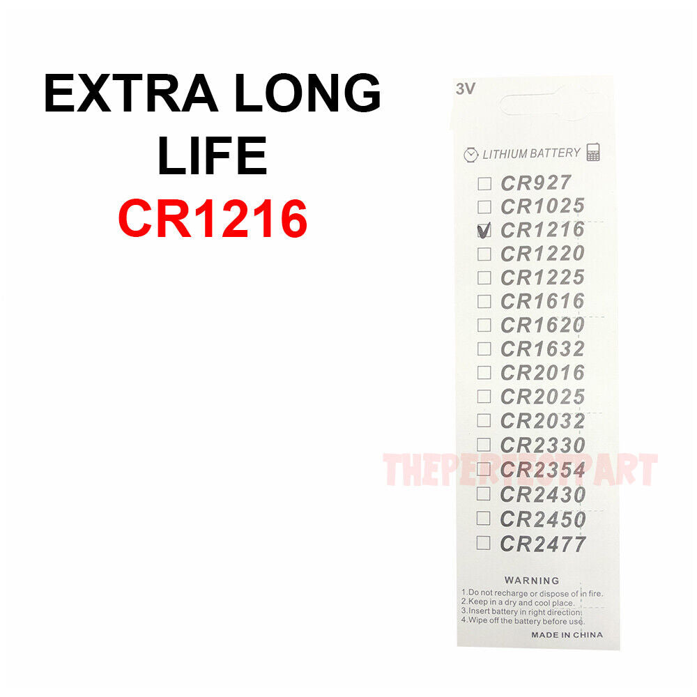 5 PCS New Lithium Battery 3V CR1216 /CR 1216 Button Cell Watch