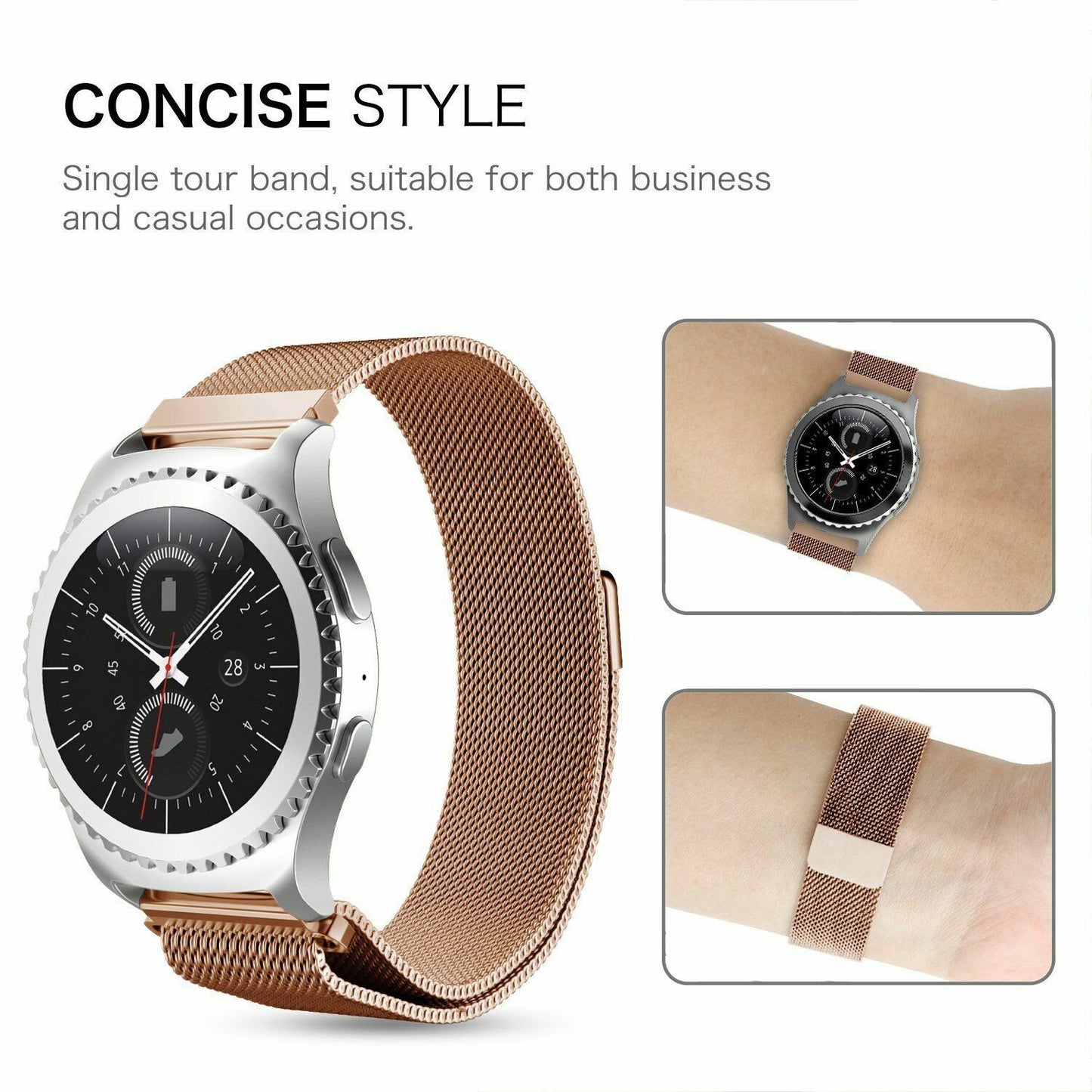 Stainless Steel Band For Samsung Galaxy Watch 42/46mm Active Gear S3