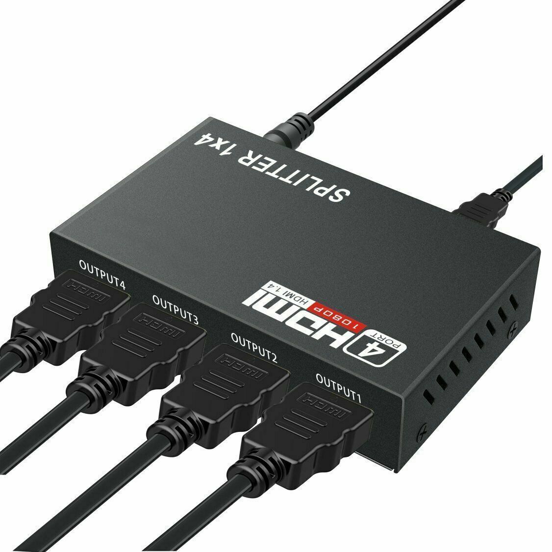 4 Port HDMI 4K Hub Multi Splitter & Amplifier For 3D HDTV 1080P 1X4 1