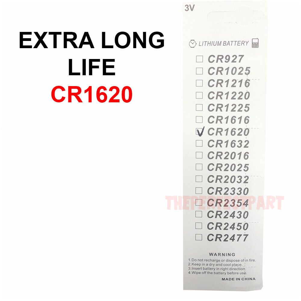 5 PCS CR1620 Lithium Battery 3V Button Cell Watches Pagers Calculators