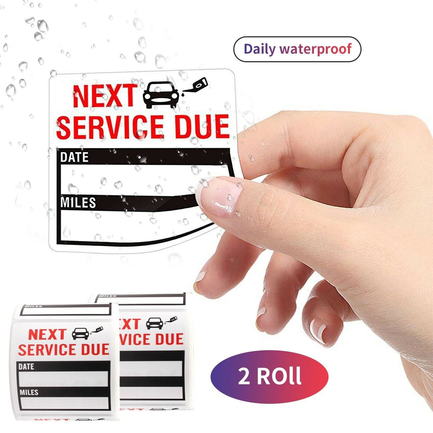 300 Oil Change Service Reminder Stickers Clear Window Lite Sticker