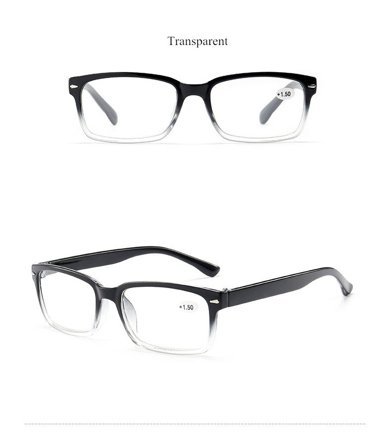 Reading Glasses Mens Womens Unisex Readers 4 PACK Square Frame New