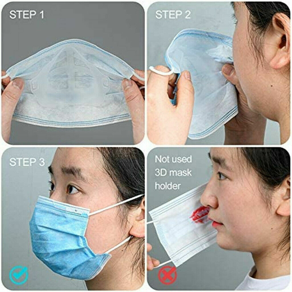 3D Face Mask Bracket Mouth Separate Inner Stand Holder Breathing Space