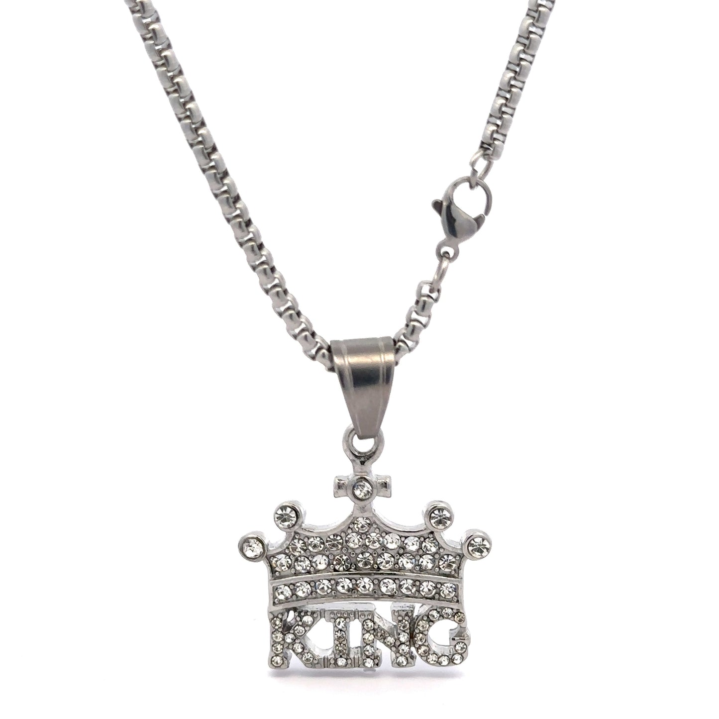 AVELINE STEEL RHODIUM NECKLACE