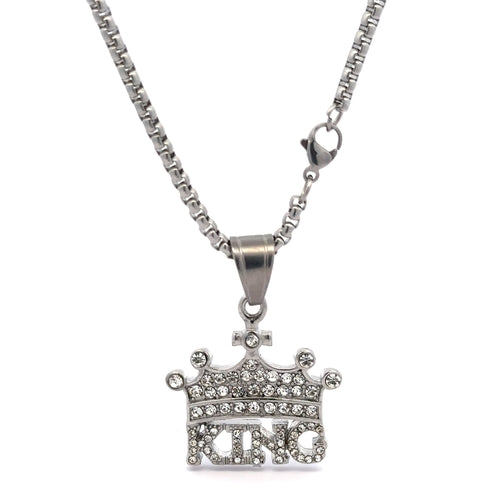 AVELINE STEEL RHODIUM NECKLACE