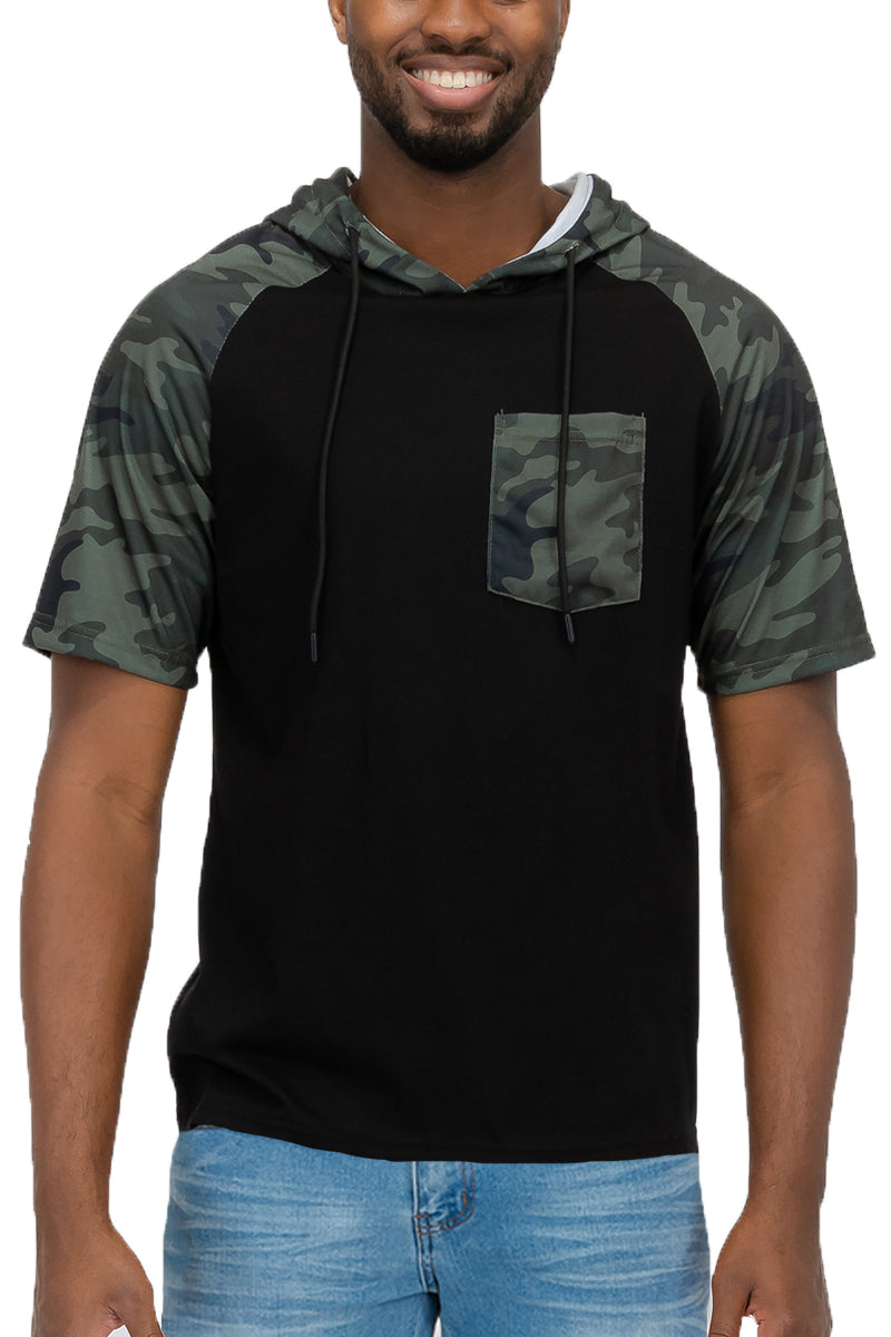 CAMO COLOR BLOCK SS HOODIE
