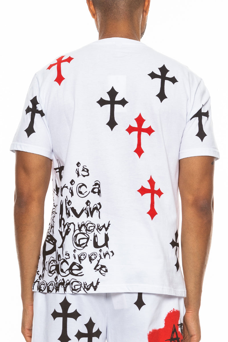 Bejewelled Chrome Skull TShirt