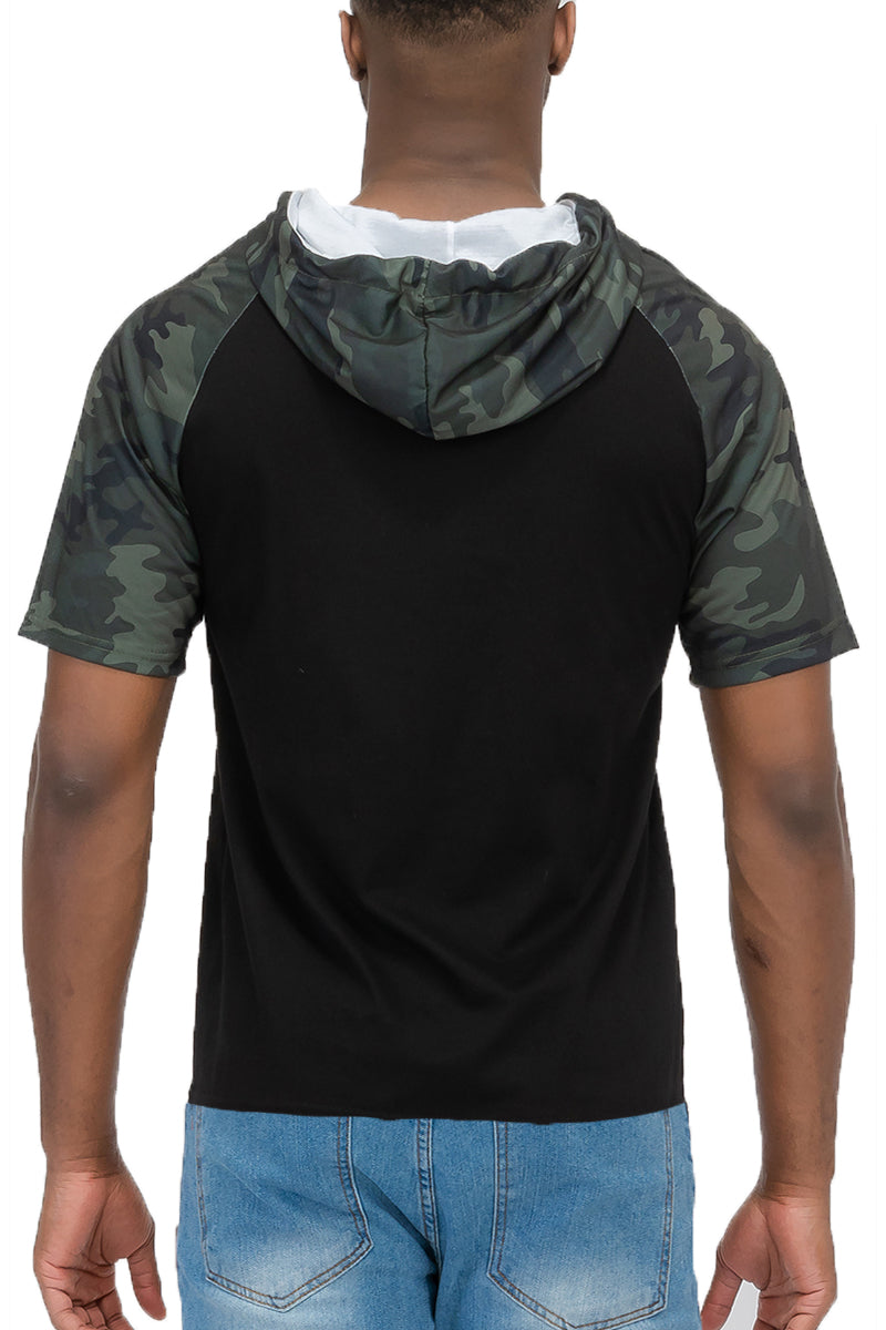 CAMO COLOR BLOCK SS HOODIE