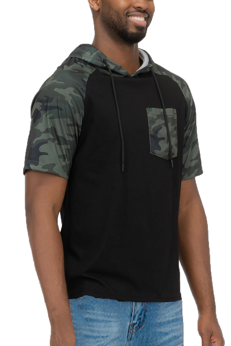 CAMO COLOR BLOCK SS HOODIE