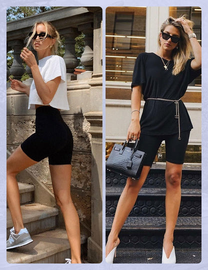 Workout Shorts For Women, Seamless High Waist Tummy Control Biker Gym Yoga Butt Lifting Athletic