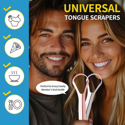 Tongue Scraper with Cases 100% Stainless Steel Tongue Cleaner for Bad
