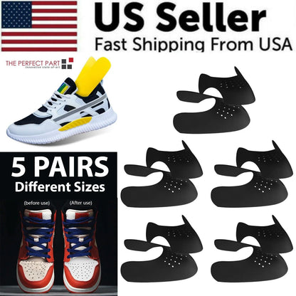 5 Pairs Shoe Protector anti Crease Force Fields Cover Toe Cap Creasing Decreaser