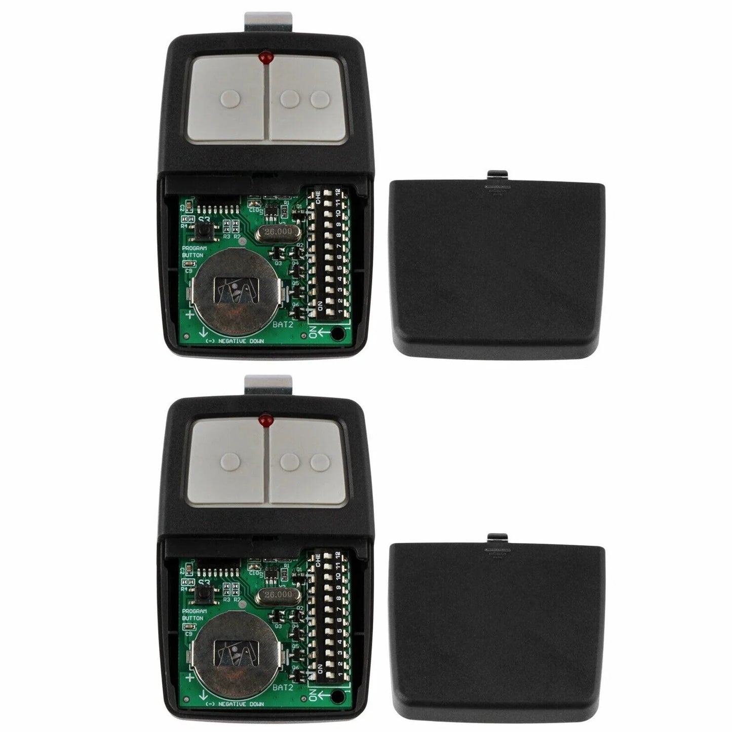 2 for Universal Clicker 375LM 375UT KLIK1U Garage Gate Door Opener Remote Dip