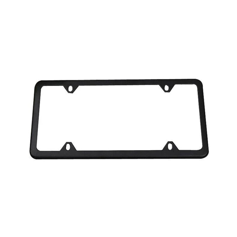 2X High Quality Stainless Steel Metal License Plate Frame Tag Cover Black New US