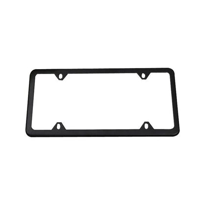 2X High Quality Stainless Steel Metal License Plate Frame Tag Cover Black New US