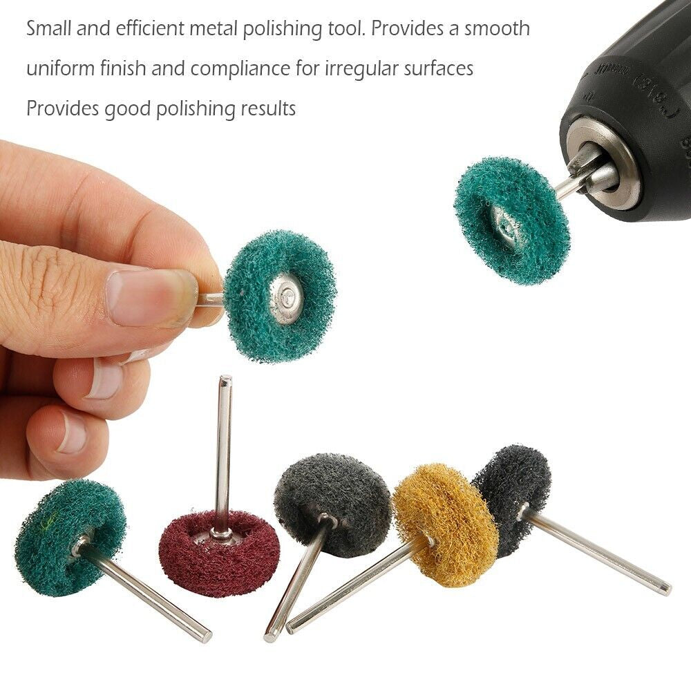 50 Metal Polishing Buffing Wheel Burr Kit Rotary Tool Accessories Set for Dremel