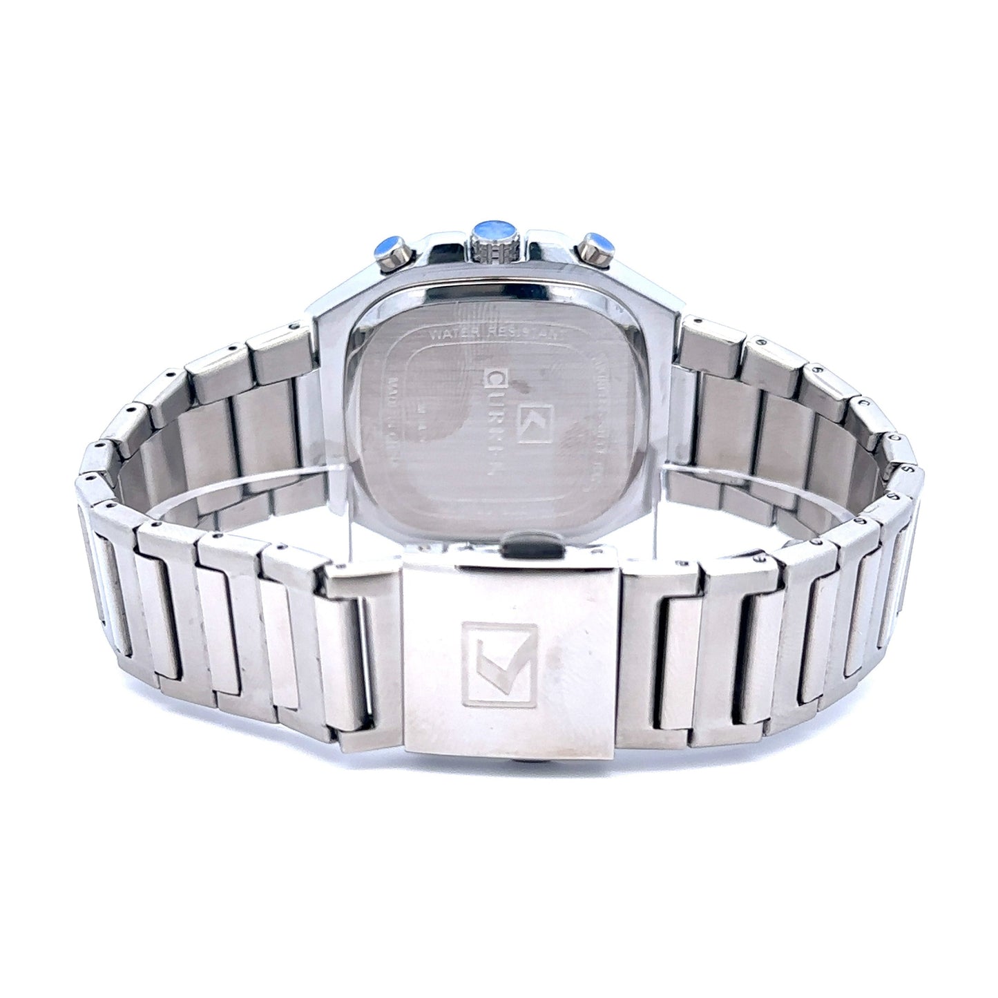 SURREPTITIOUS METAL BACK BLUE STAINLESS ICED OUT WATCH I 5518113