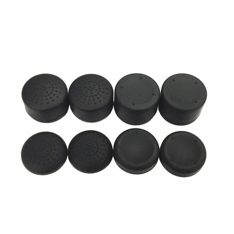 8Pcs Black Silicone Thumb Stick Grip Cover Caps For PS4 & Xbox One