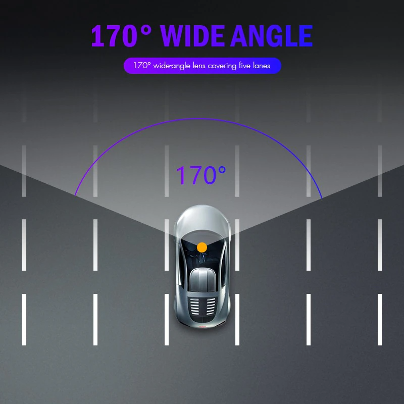Touch Screen Dash Cam 4" 1080P Dual Lens Car DVR Recorder Front And