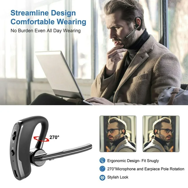 Bluetooth Earpiece Wireless Headset Noise Cancelling Headphones Driver