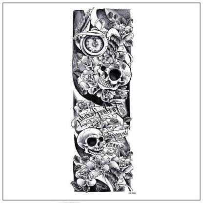 5Pcs Large Temporary Body Art Arm Tattoo Sticker Sleeve Man Women