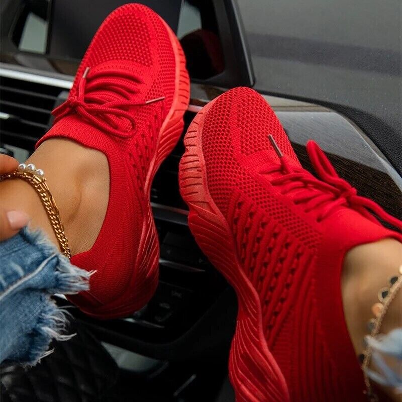 Womens Running Trainers Ladies Sneakers Slip On Walking Gym Comfy