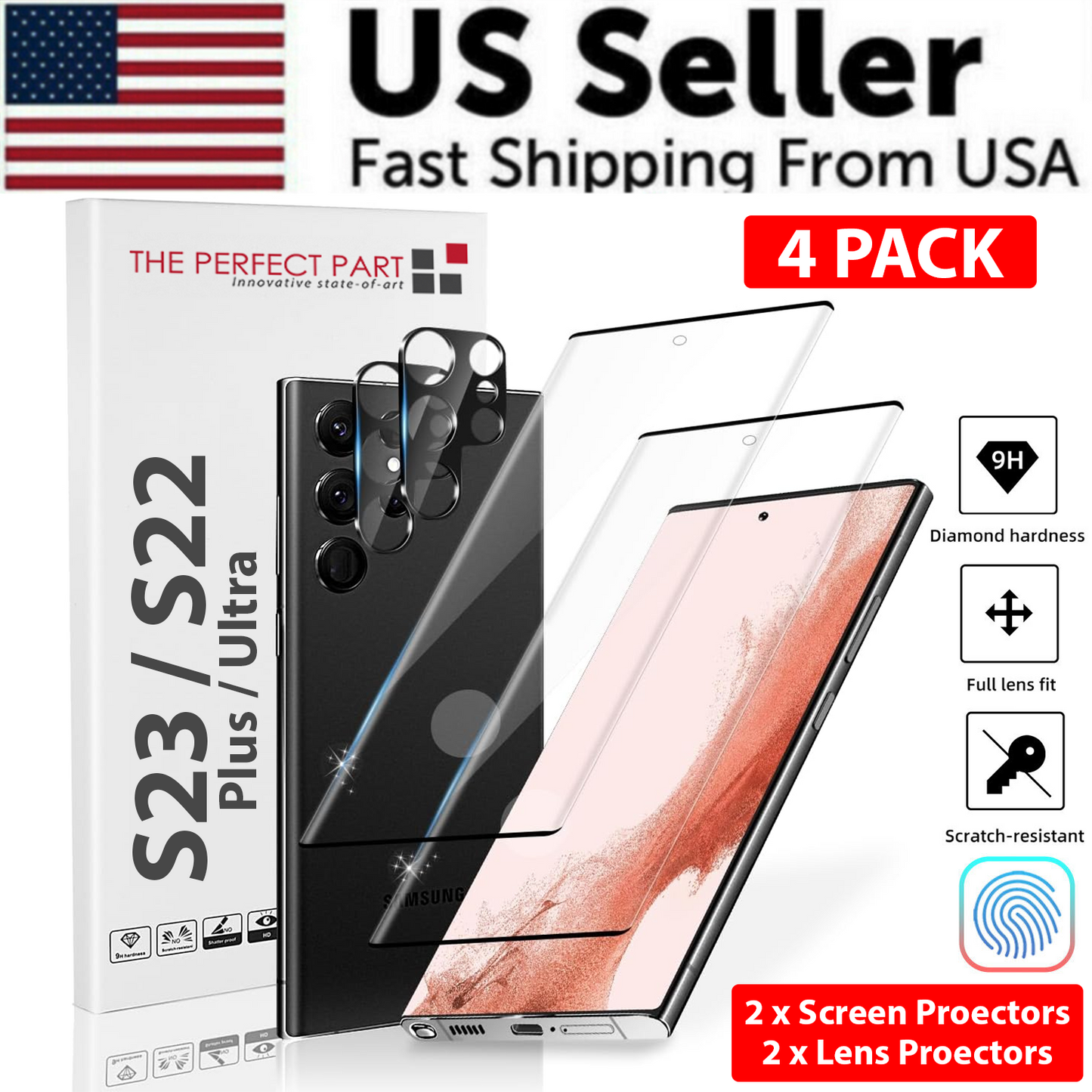 Tempered Glass Screen Protector Lens Hydrogel For Samsung S23 S22