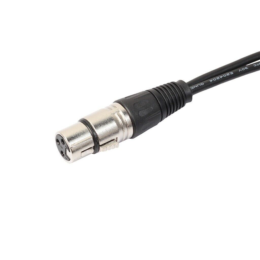 3Pin XLR Female Jack To Dual 2 Male Plug Y Splitter Cable Adapter