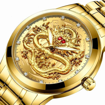 Business Gift Waterproof Gold Men's Diamond Quartz Watch Classic