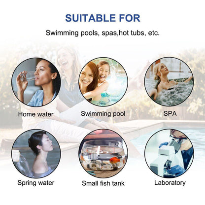 6 IN 1 Chlorine Dip Test Strips Hot Tub SPA Swimming Pool PH Tester