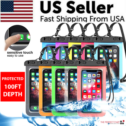 3 Pack Waterproof Floating Cell Phone Pouch Dry Bag Case Cover For