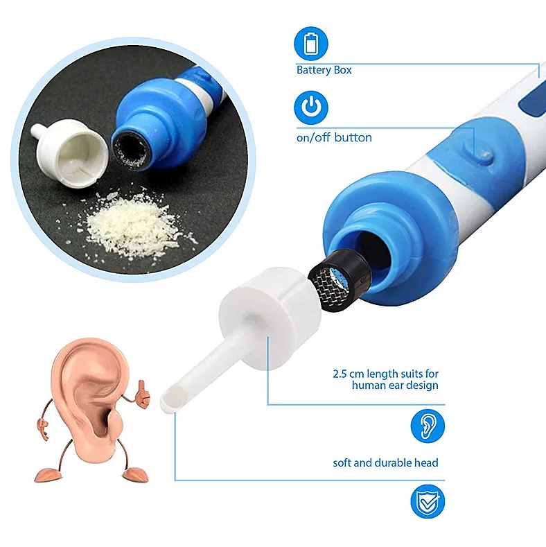 Safety Electric Cordless Vacuum Ear Cleaner Wax Remover Painless
