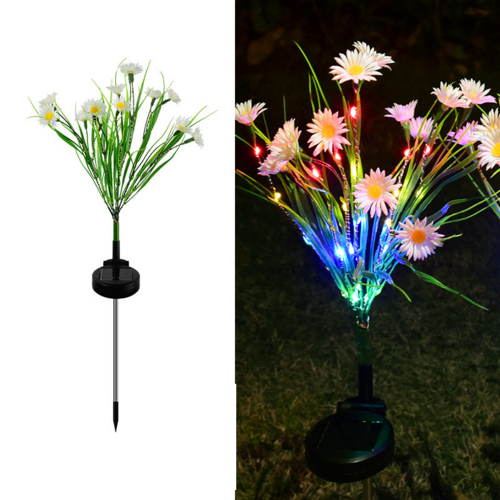 Solar Garden Lights LED Flower Stake Lamp Outdoor Yard Waterproof