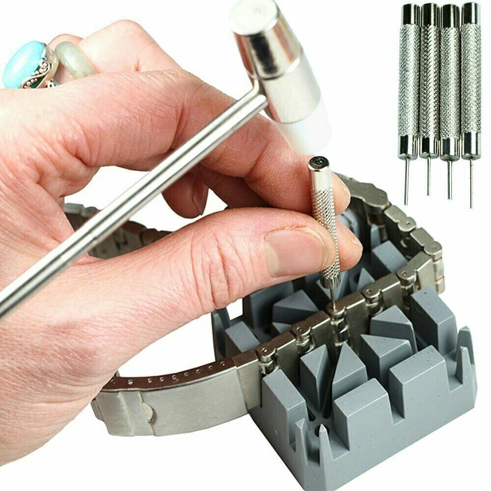 Watch Repair Band Link Remover Tool Kit - Hammer Punch Pins Watch