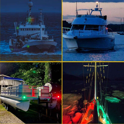 Waterproof Boat Navigation Light LED Bow Marine Front Pontoon Lamp Red