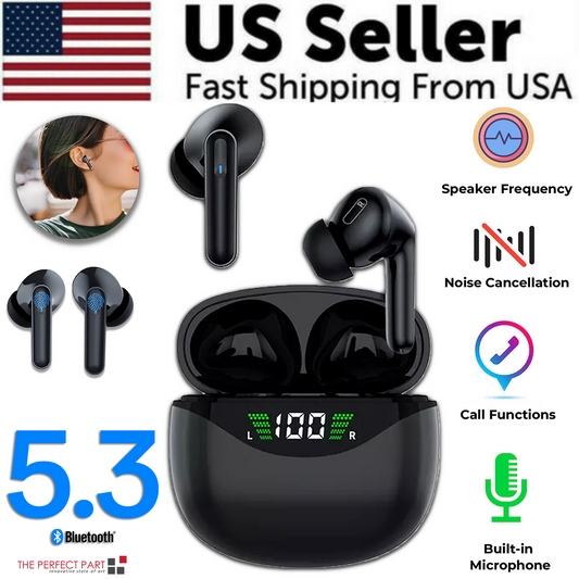Bluetooth Earbuds Headset 5.3 Wireless Noise Cancelling TWS Trucker