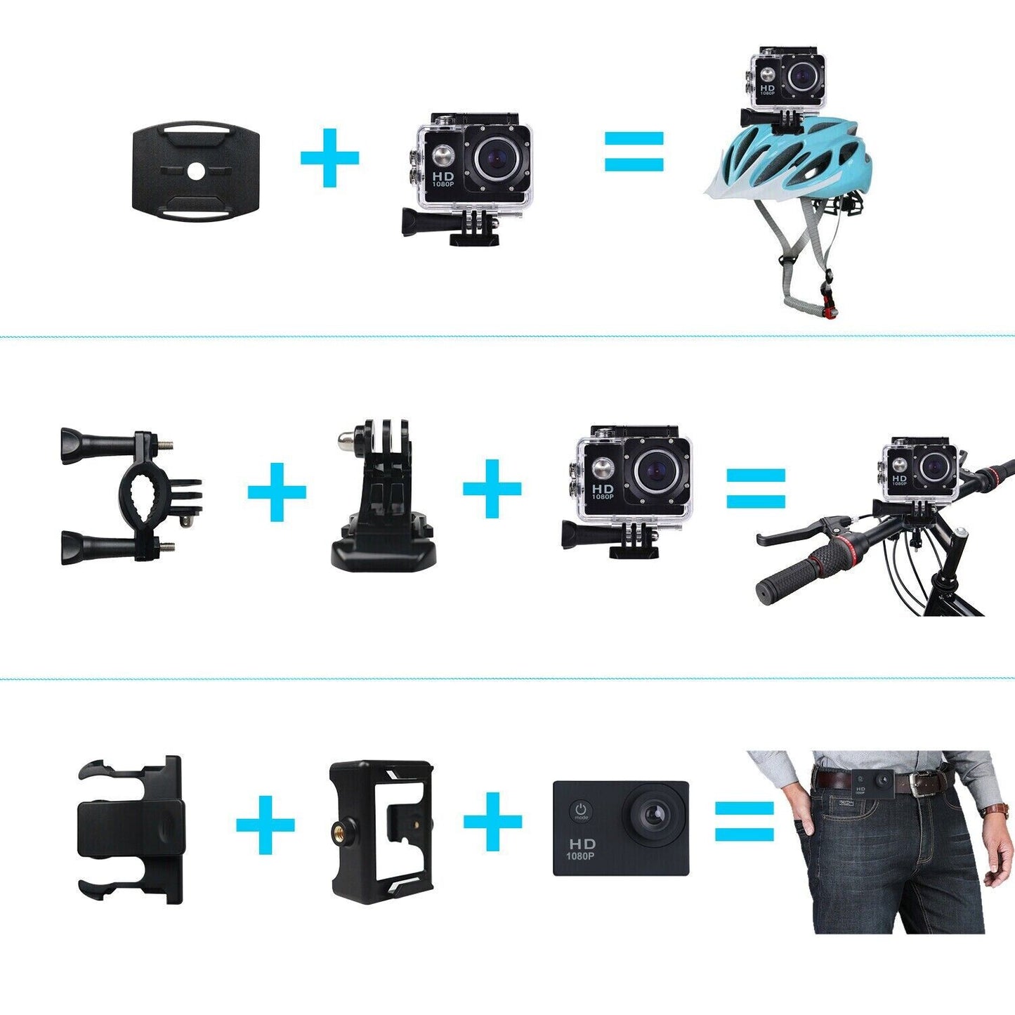 4K Action Sport Waterproof Camera 20 MP Recorder HD 1080P Camcorder