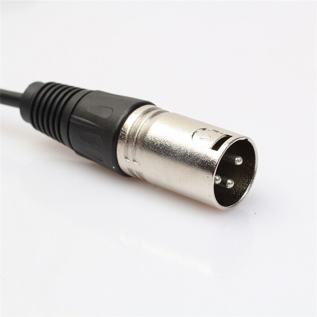 3Pin XLR Female Jack To Dual 2 Male Plug Y Splitter Cable Adapter