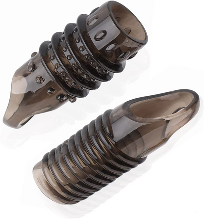 2PCS Reusable Cock Ring Glans Penis Enlarger Delayed Ejaculation