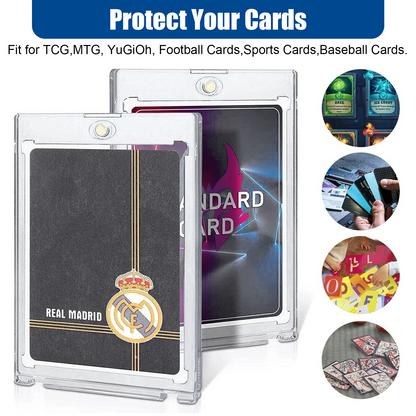 30 Pack Magnetic Trading Sports Card Holders 35pt One-Touch Hard UV