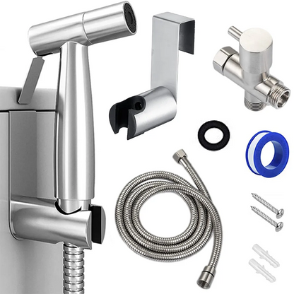 Toilet Shattaf Adapter Hose Bidet Spray Stainless Steel Handheld