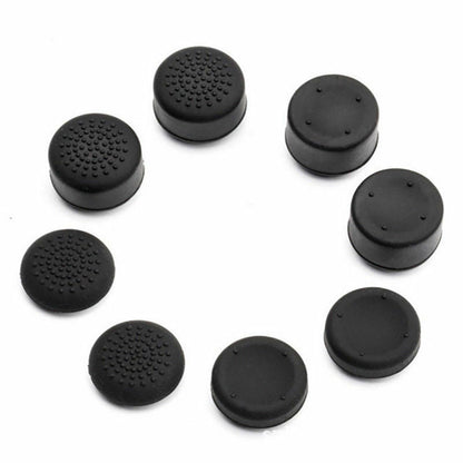 8Pcs Black Silicone Thumb Stick Grip Cover Caps For PS4 & Xbox One