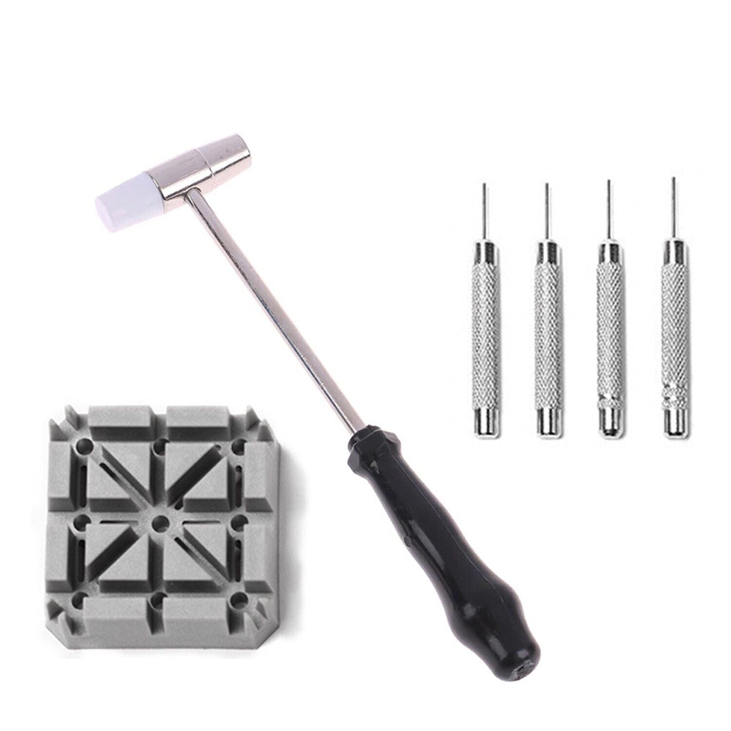 Watch Repair Band Link Remover Tool Kit - Hammer Punch Pins Watch