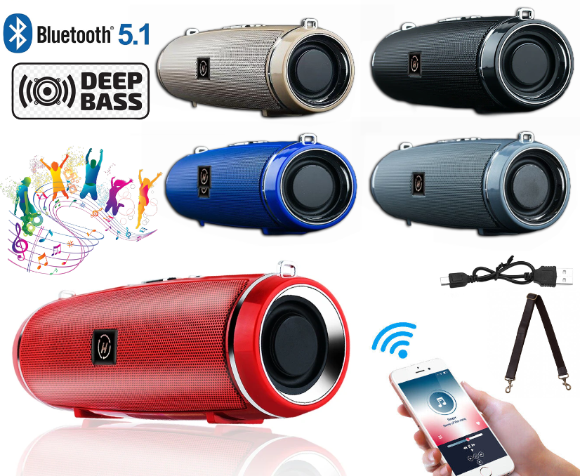 Bluetooth 5.1 Speaker Wireless Waterproof Outdoor Stereo LOUD Bass