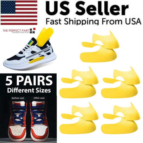 5 Pairs Shoe Protector Anti Crease Force Fields Cover Toe Cap Creasing