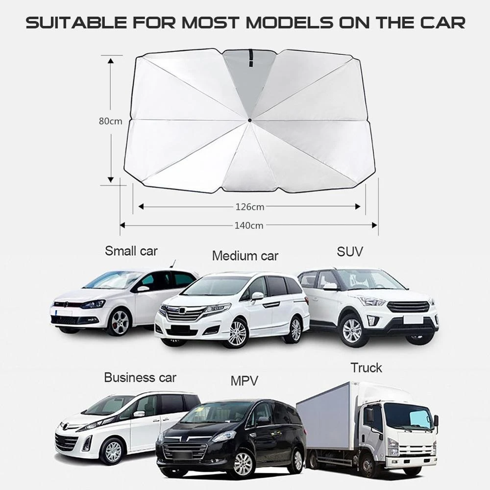 51" Car Windshield Sun Shade Foldable Umbrella Front Window Cover