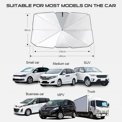 51" Car Windshield Sun Shade Foldable Umbrella Front Window Cover