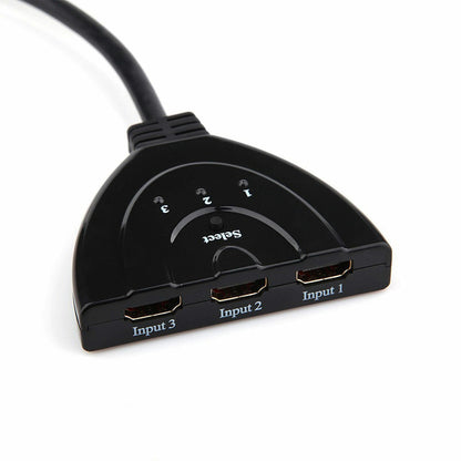 3 Port HDMI Splitter Cable 1080/4K Switch Switcher HUB Adapter for