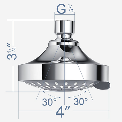 Shower Heads Handheld Spray High Pressure Adjustable Showerhead Top